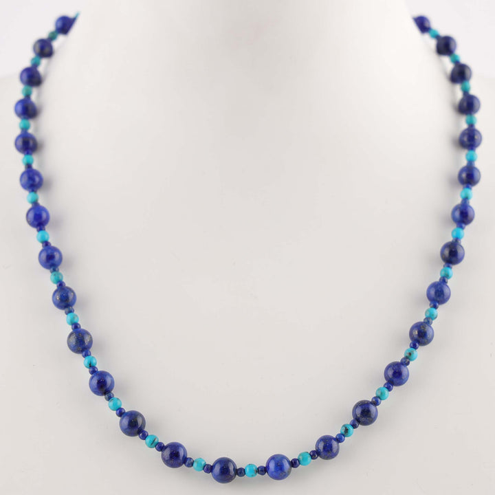 Lapis and Turquoise Bead Necklace