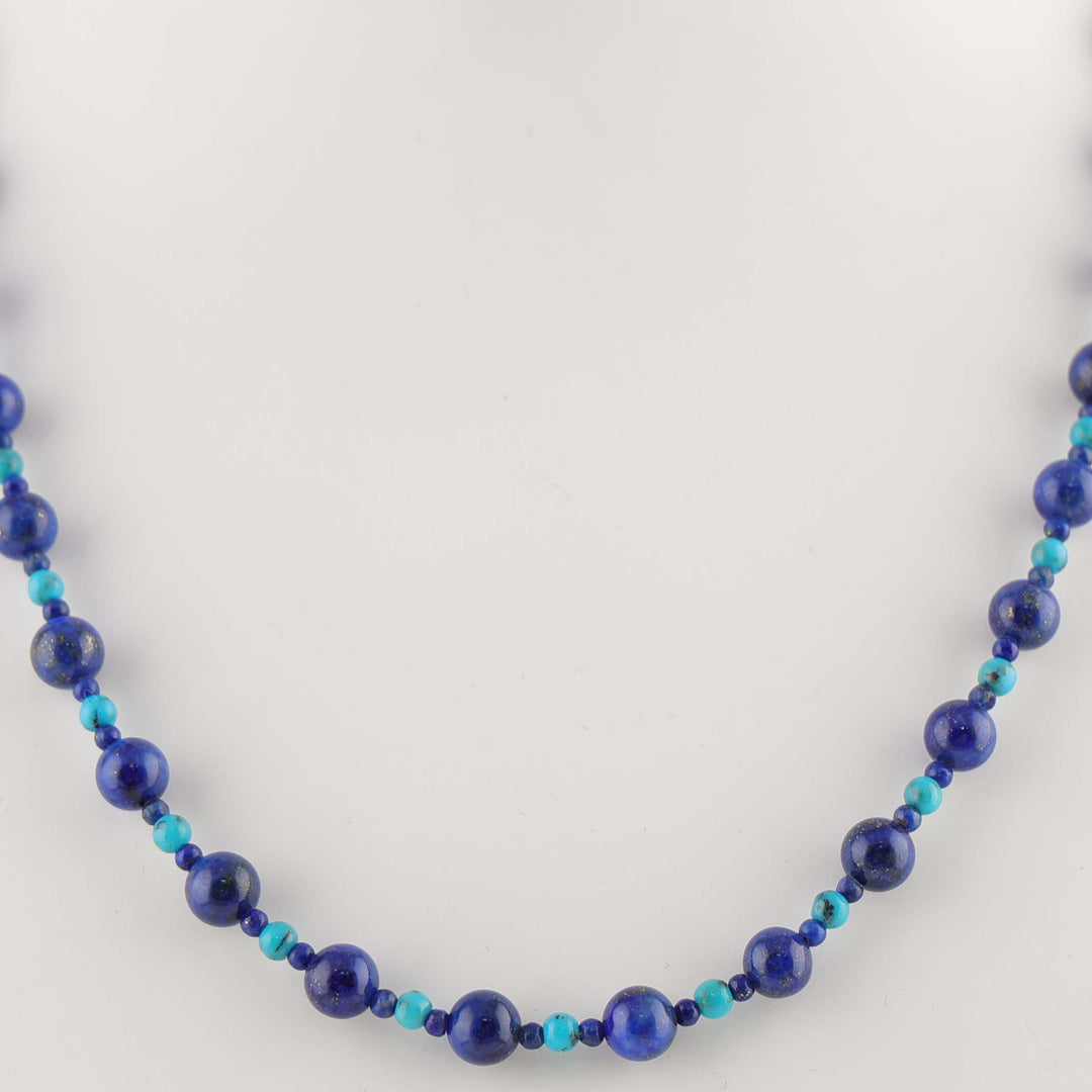 Lapis and Turquoise Bead Necklace