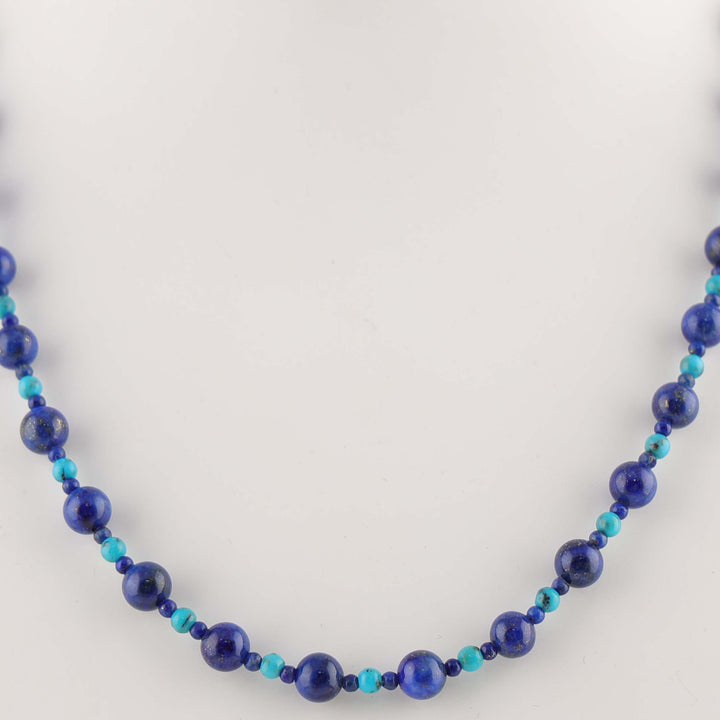 Lapis and Turquoise Bead Necklace