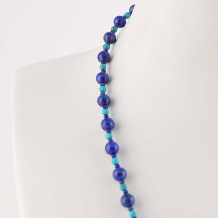 Lapis and Turquoise Bead Necklace