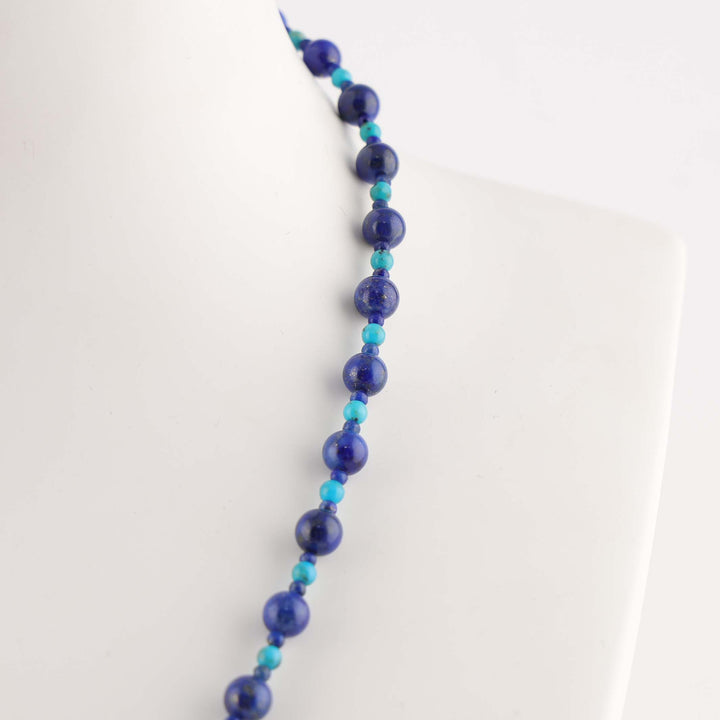 Lapis and Turquoise Bead Necklace