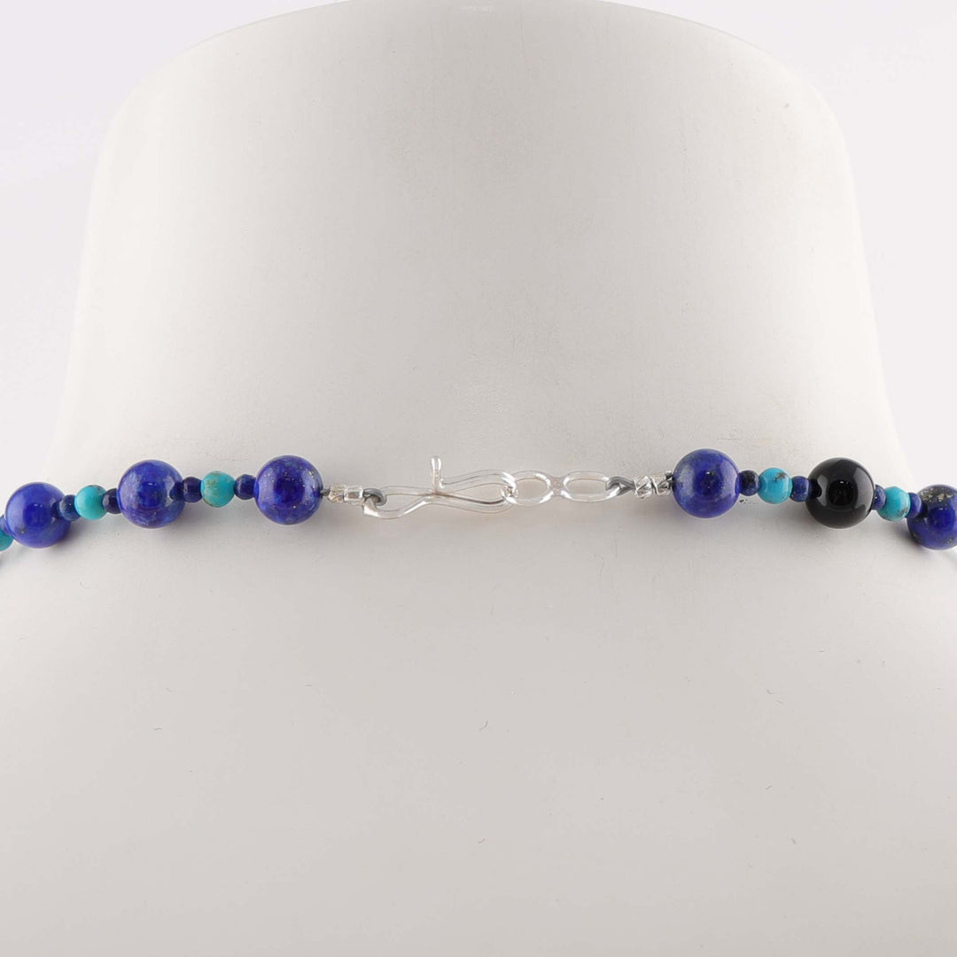 Lapis and Turquoise Bead Necklace