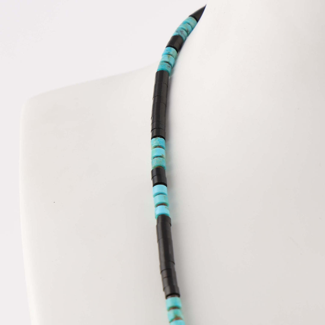 Jet and Turquoise Necklace