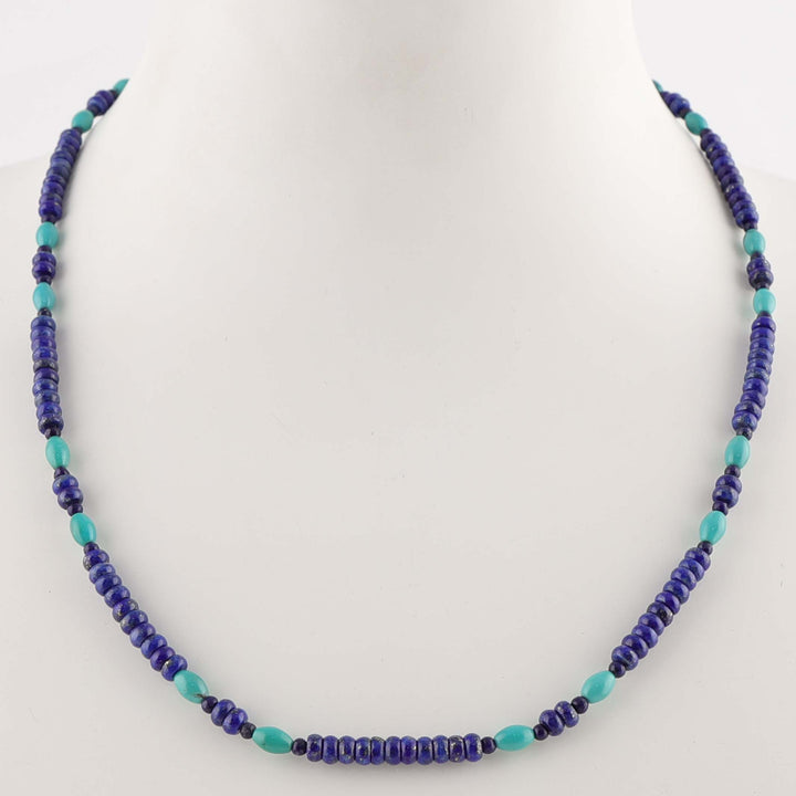 Lapis and Turquoise Bead Necklace