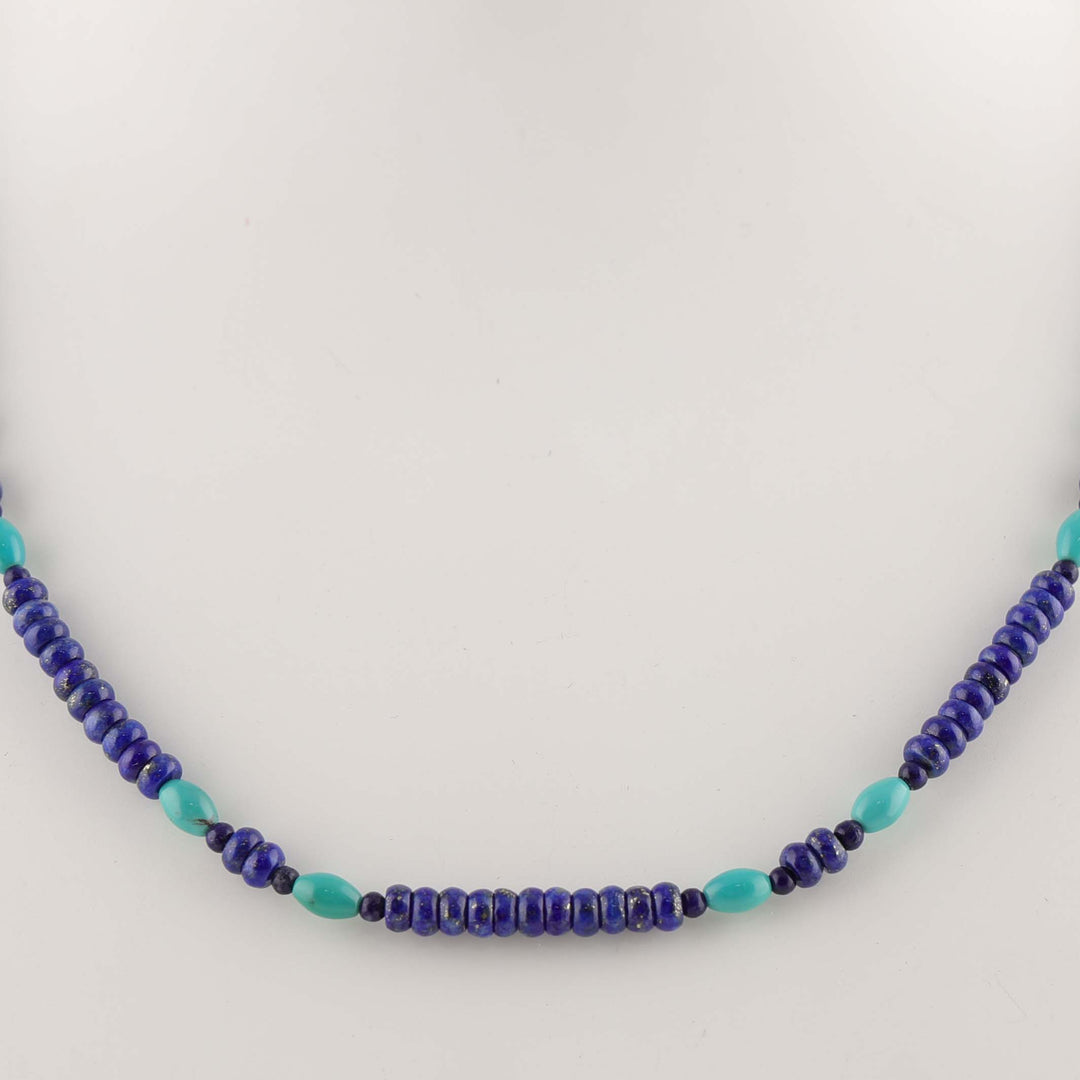 Lapis and Turquoise Bead Necklace