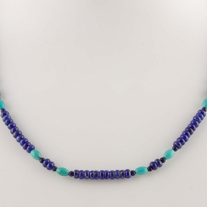 Lapis and Turquoise Bead Necklace