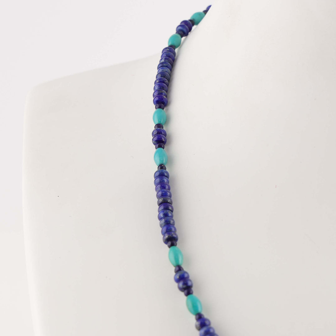 Lapis and Turquoise Bead Necklace