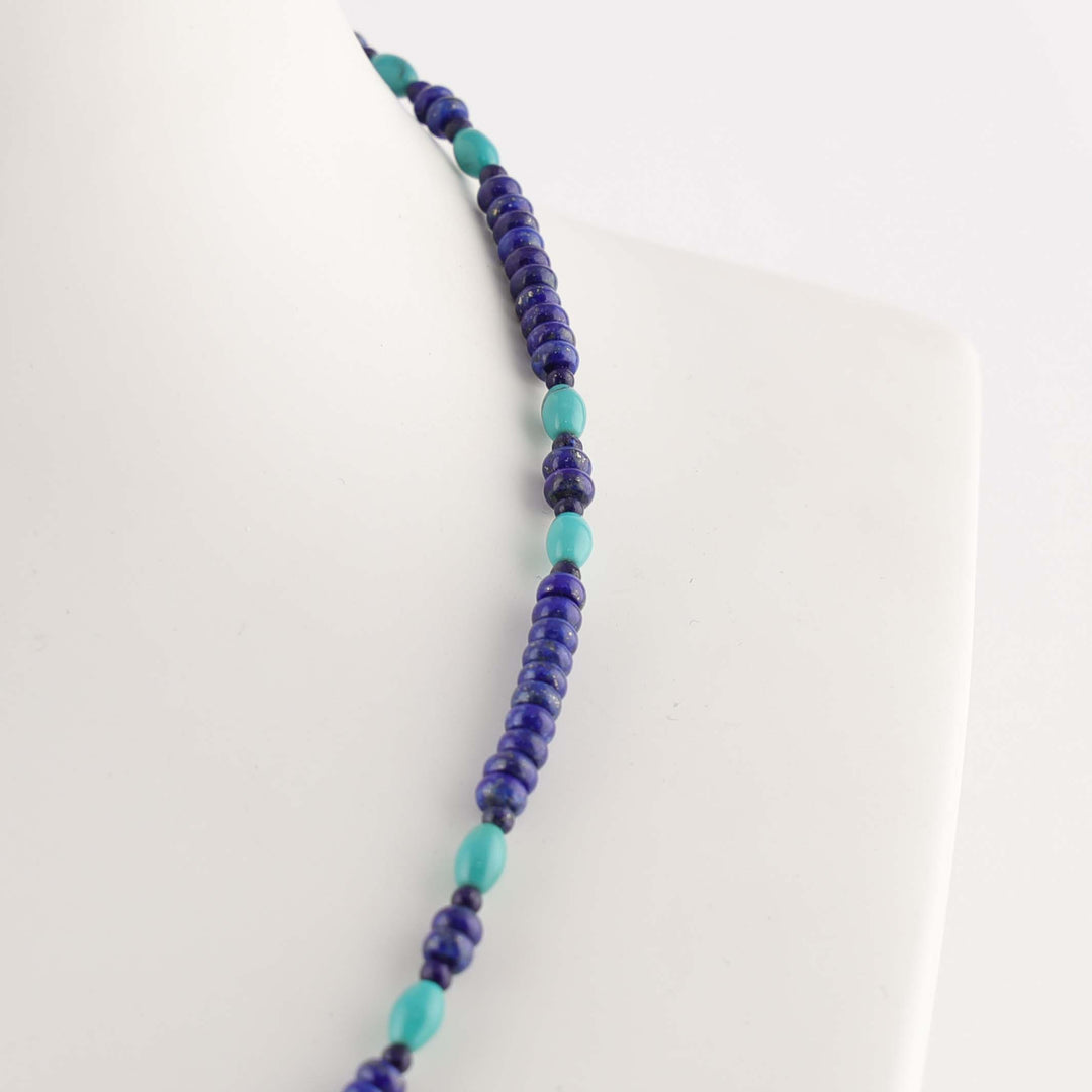 Lapis and Turquoise Bead Necklace