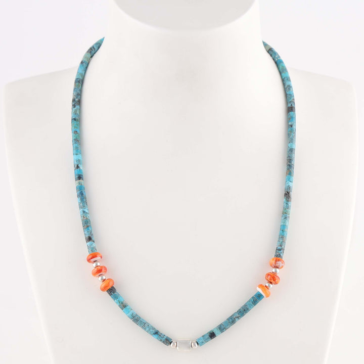 Turquoise and Spiny Oyster Necklace