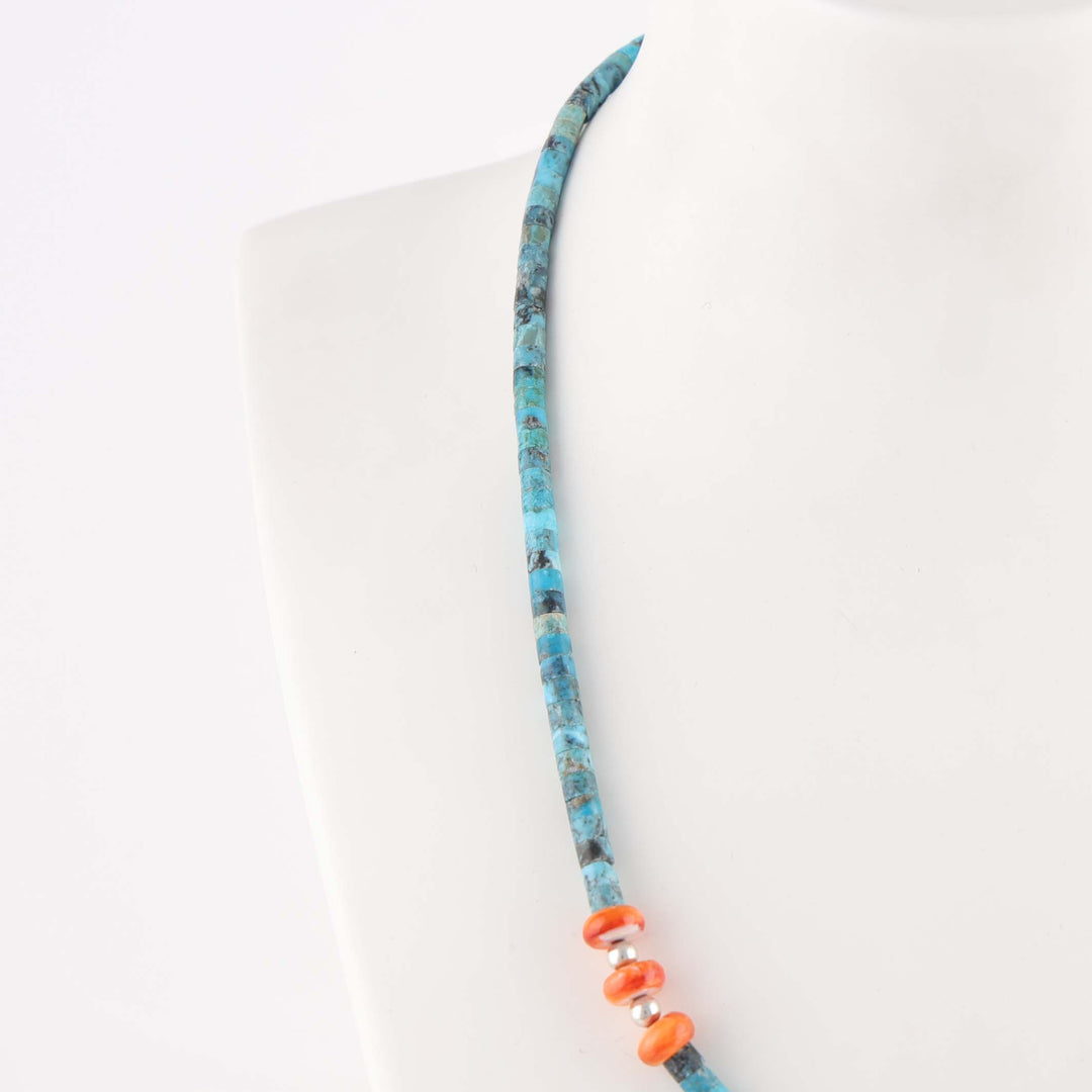 Turquoise and Spiny Oyster Necklace