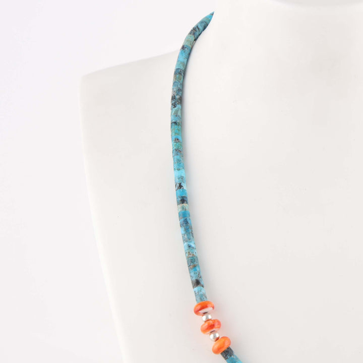 Turquoise and Spiny Oyster Necklace