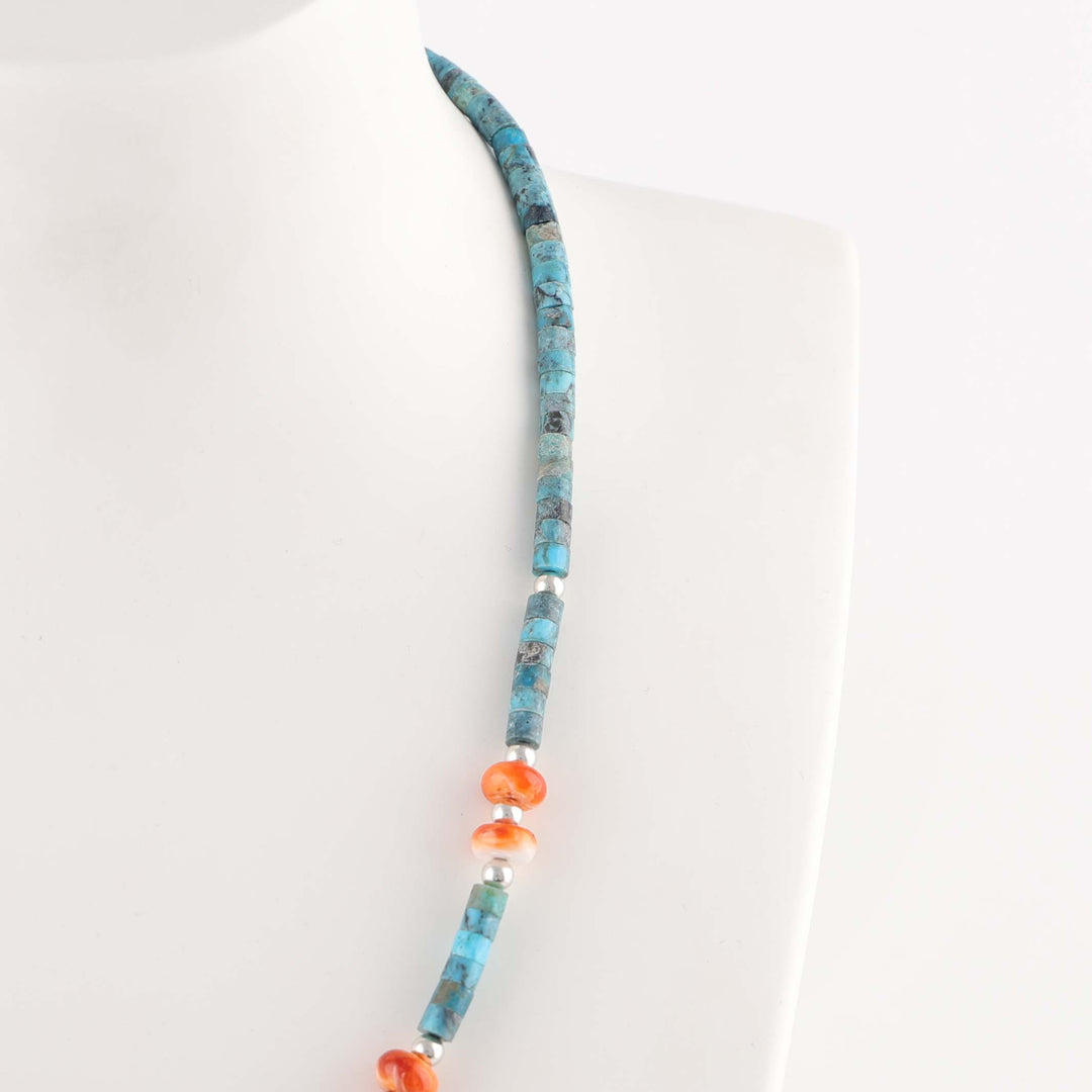 Turquoise and Spiny Oyster Necklace