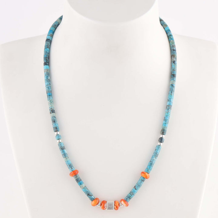 Turquoise and Spiny Oyster Necklace