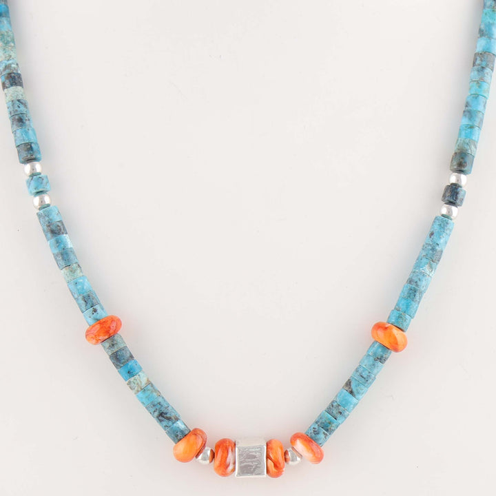 Turquoise and Spiny Oyster Necklace