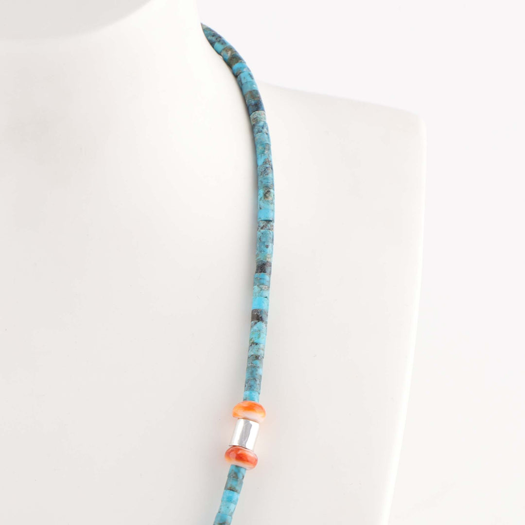 Turquoise and Spiny Oyster Necklace