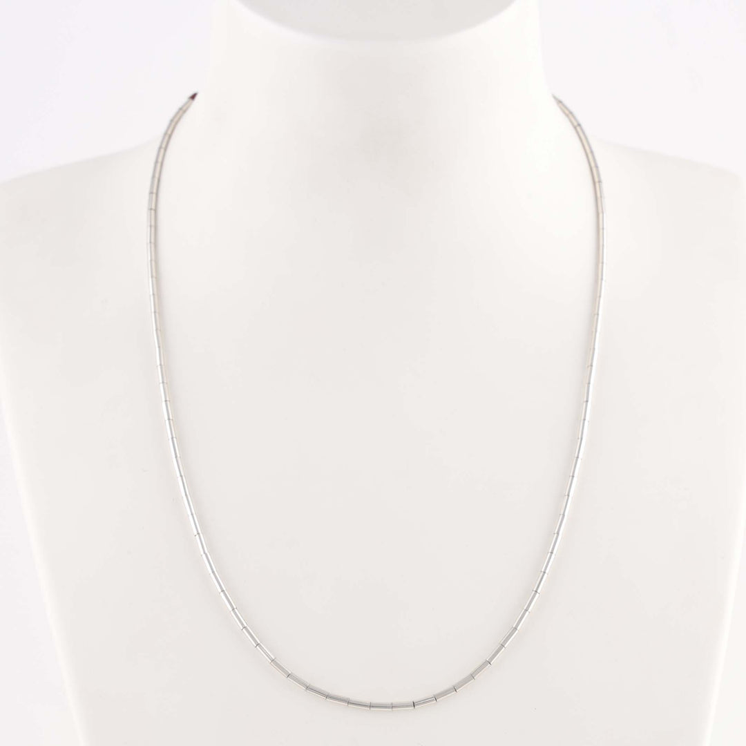 Silver Heishi Necklace
