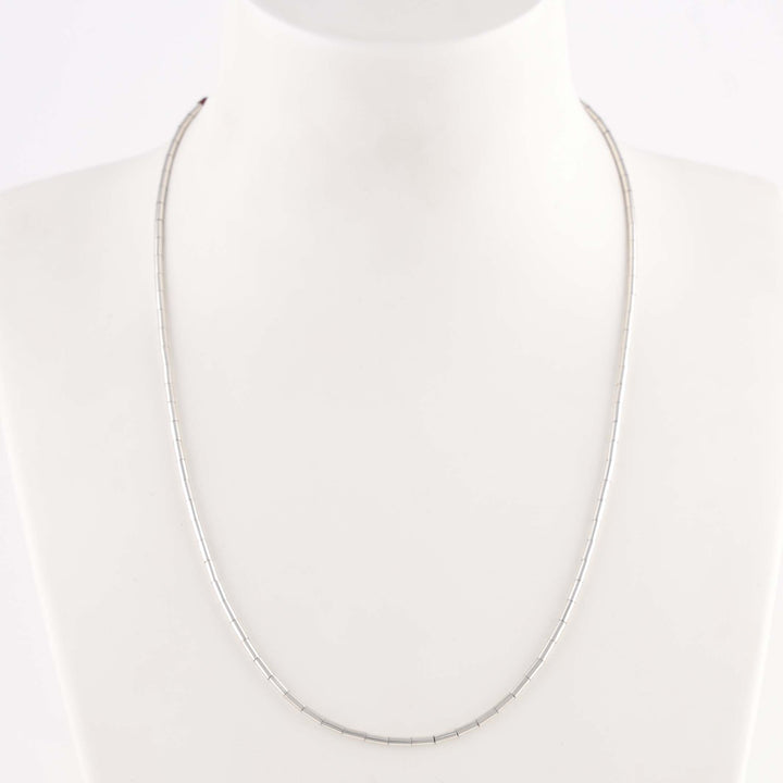 Silver Heishi Necklace