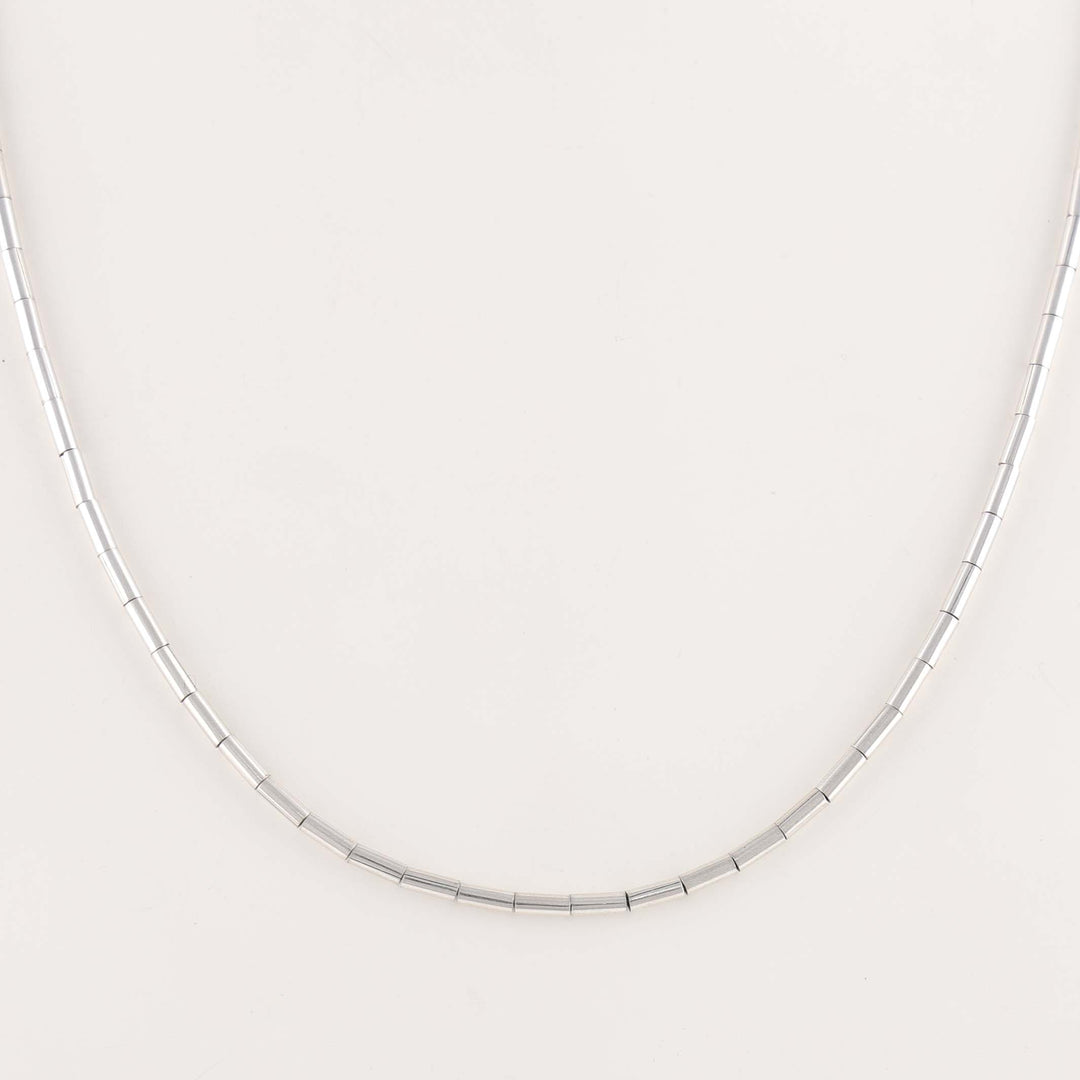 Silver Heishi Necklace