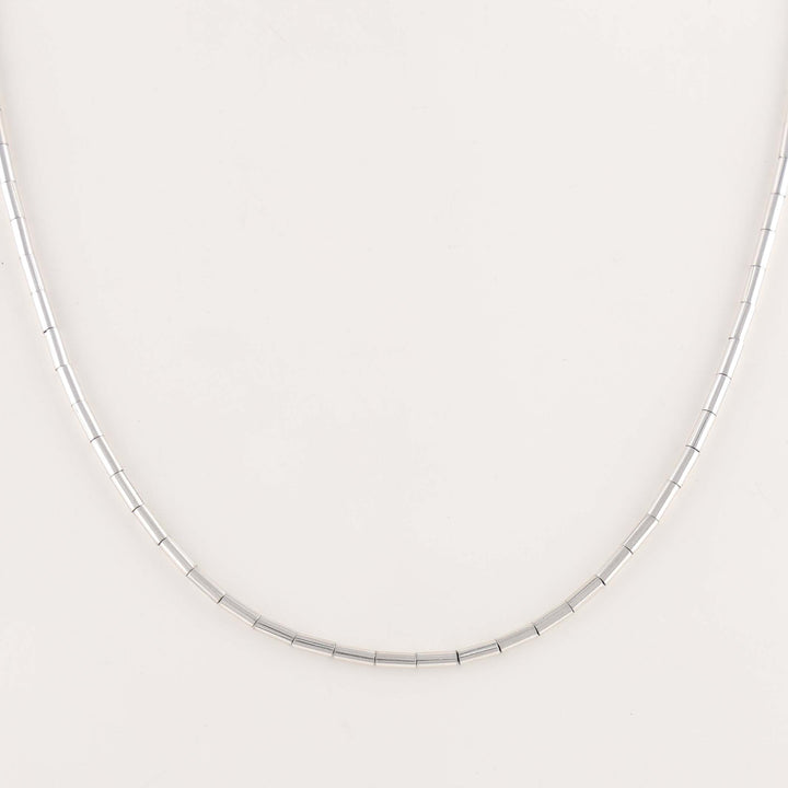 Silver Heishi Necklace