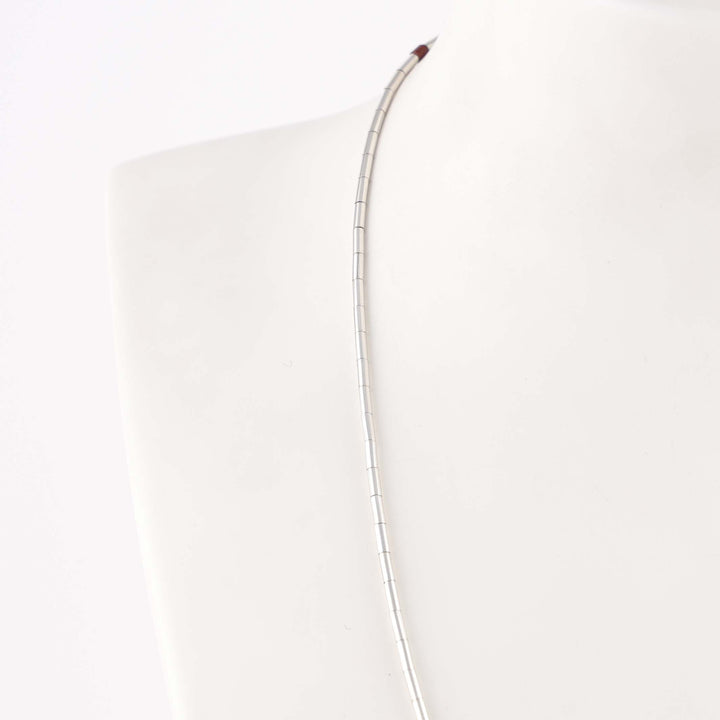Silver Heishi Necklace