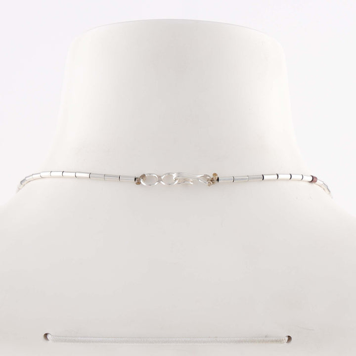 Silver Heishi Necklace