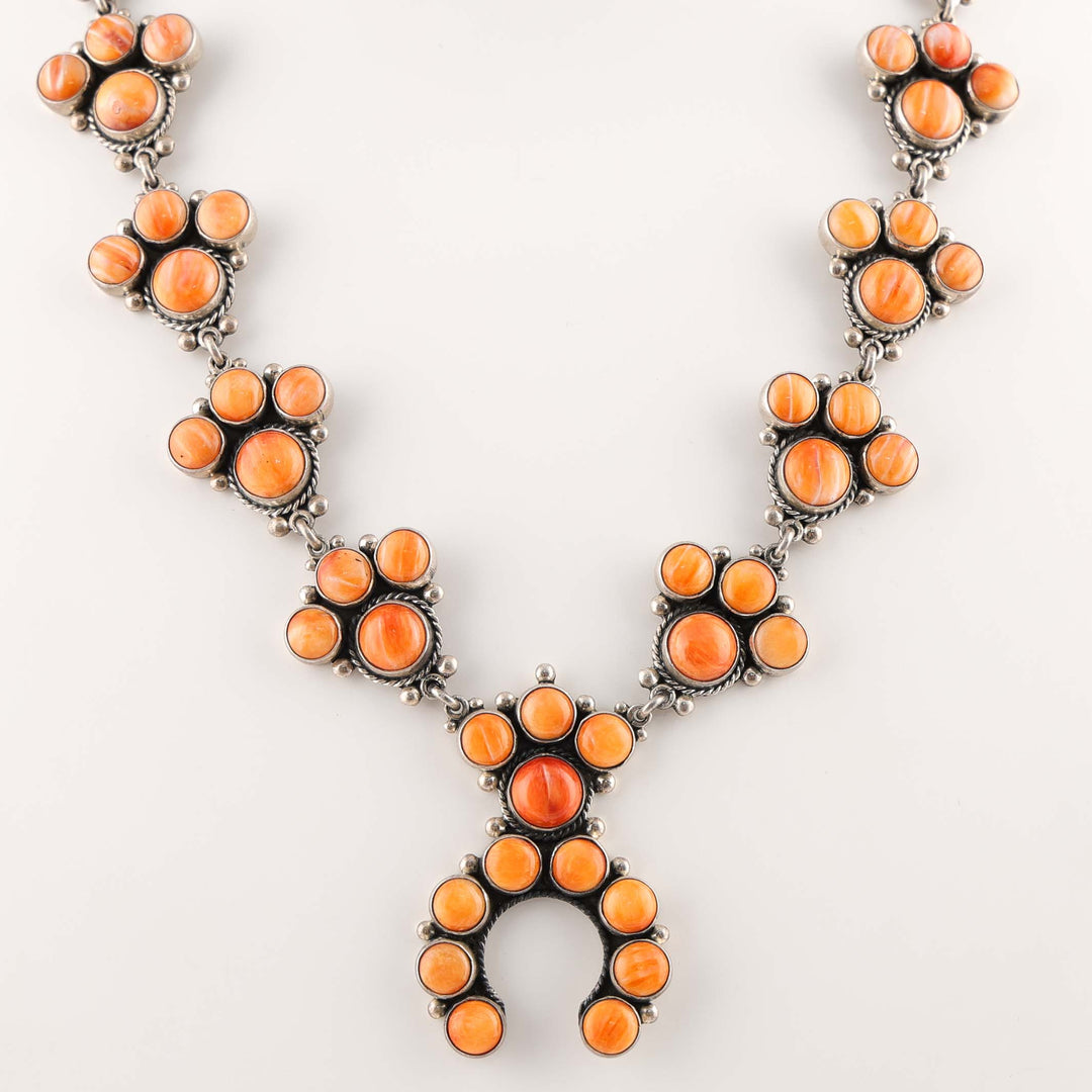 Spiny Oyster Squash Blossom Necklace