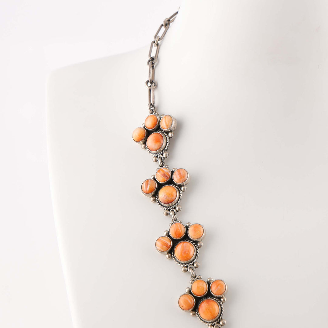 Spiny Oyster Squash Blossom Necklace