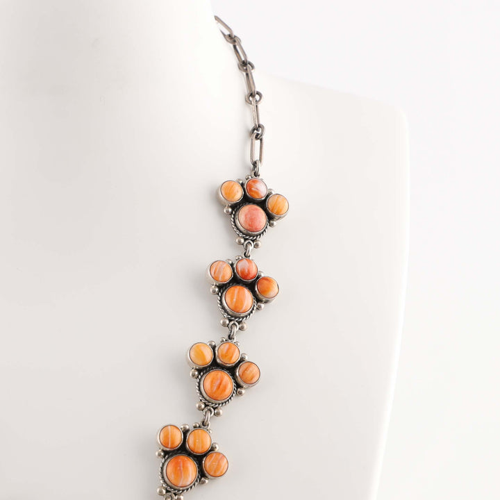 Spiny Oyster Squash Blossom Necklace