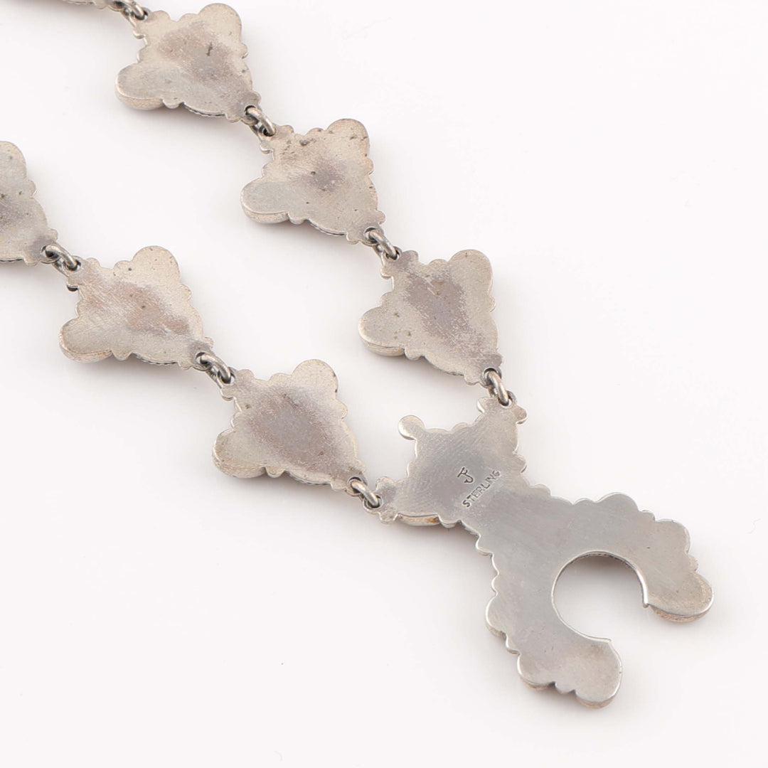Garnet Squash Blossom Necklace