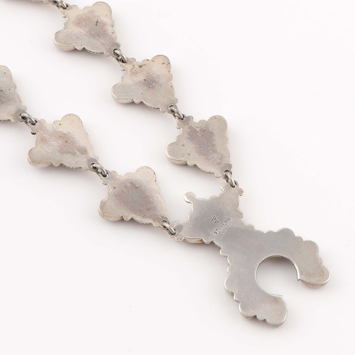 Garnet Squash Blossom Necklace