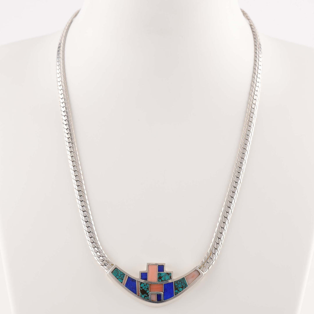 Navajo Inlaid Chain Necklace