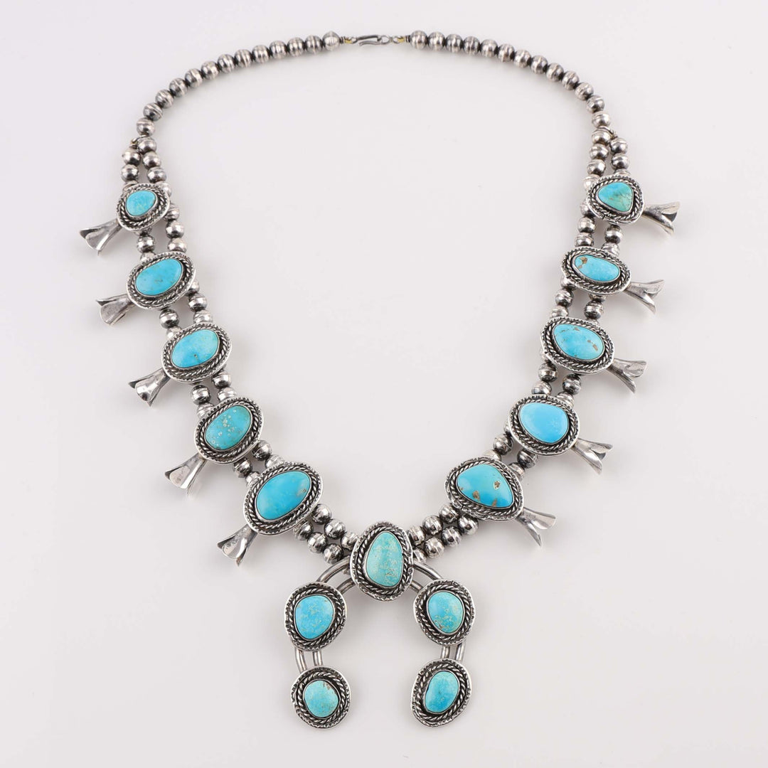1970s Turquoise Squash Blossom