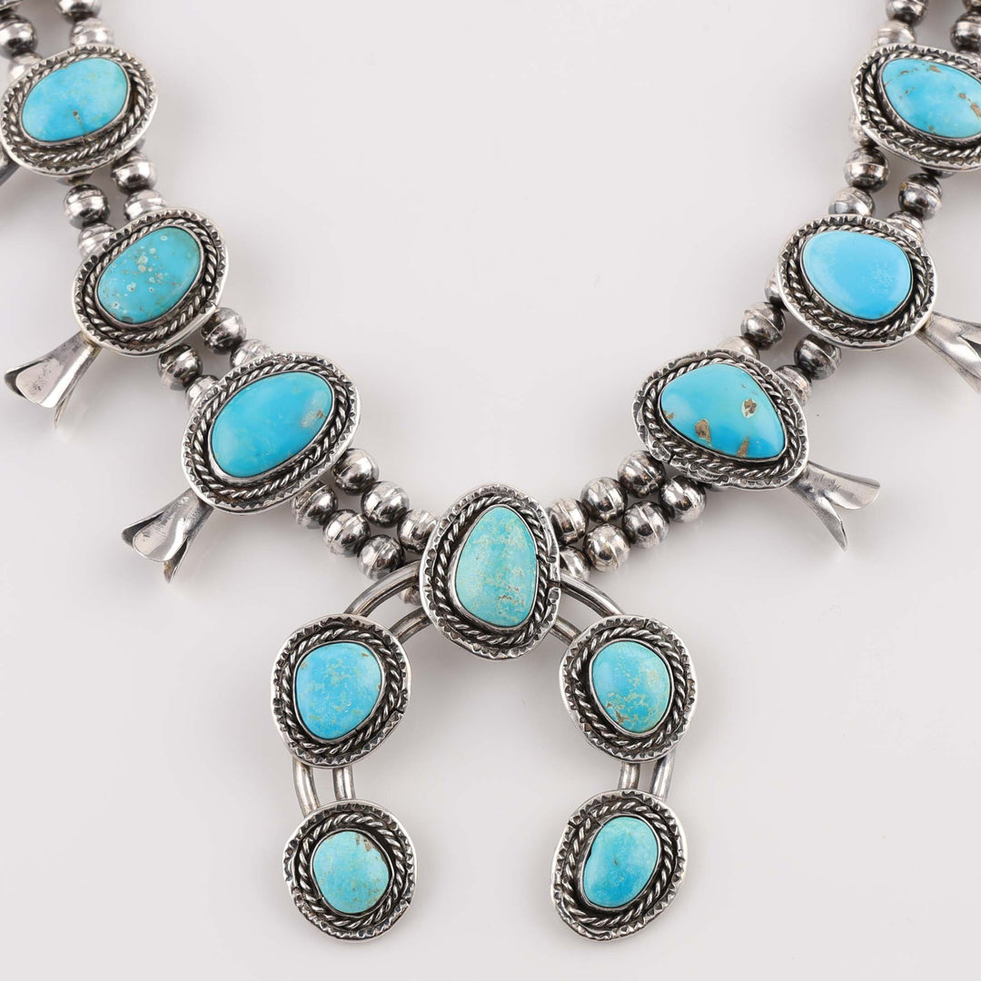 1970s Turquoise Squash Blossom