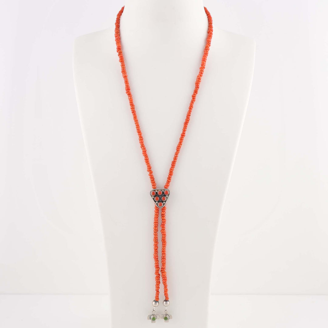 Coral Bolo Necklace
