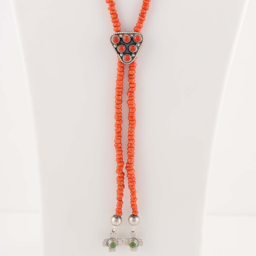 Coral Bolo Necklace