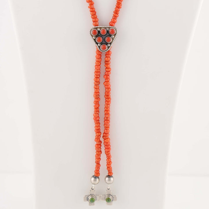 Coral Bolo Necklace