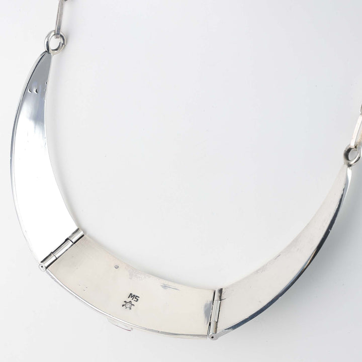 Hopi Overlay Collar Necklace with Coral