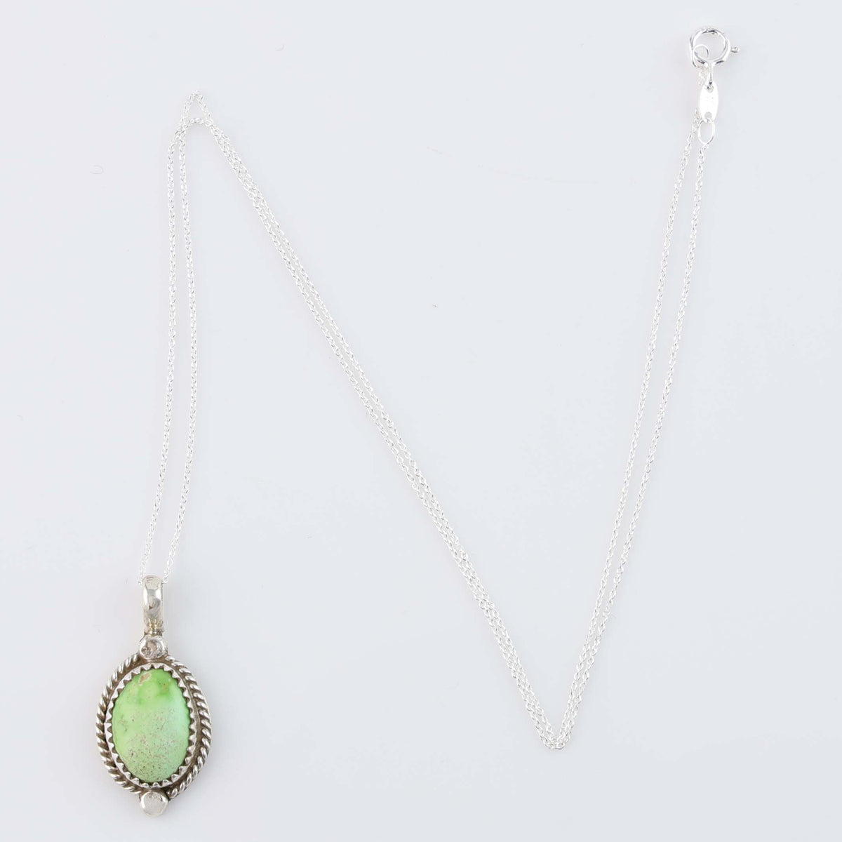 Orvil Jack Turquoise Pendant on Chain by Nelson Morgan