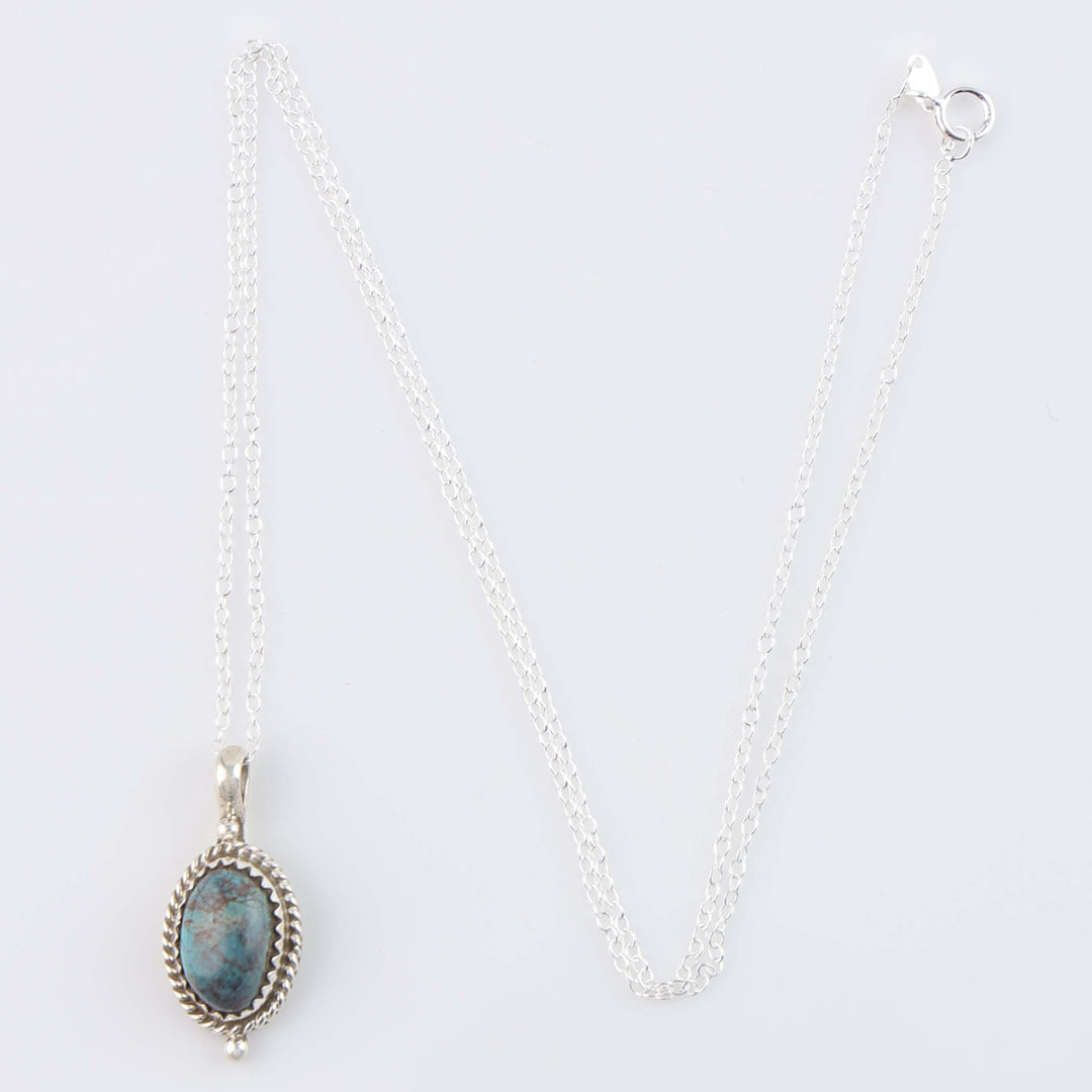 Navajo Bisbee Turquoise Pendant on Chain