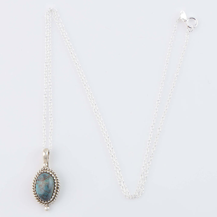 Navajo Bisbee Turquoise Pendant on Chain
