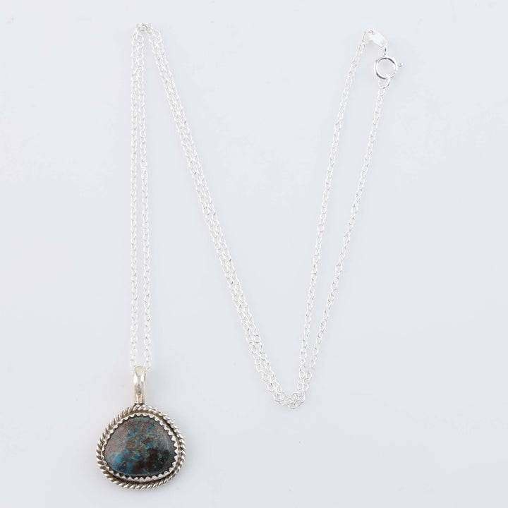Navajo Bisbee Turquoise Pendant on Chain