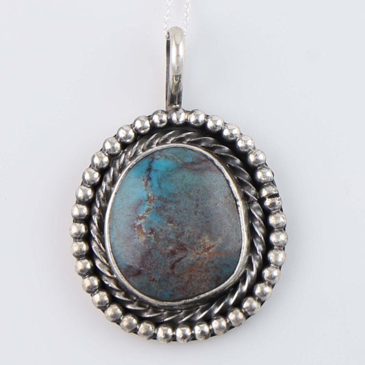 Navajo Bisbee Turquoise Pendant on Chain