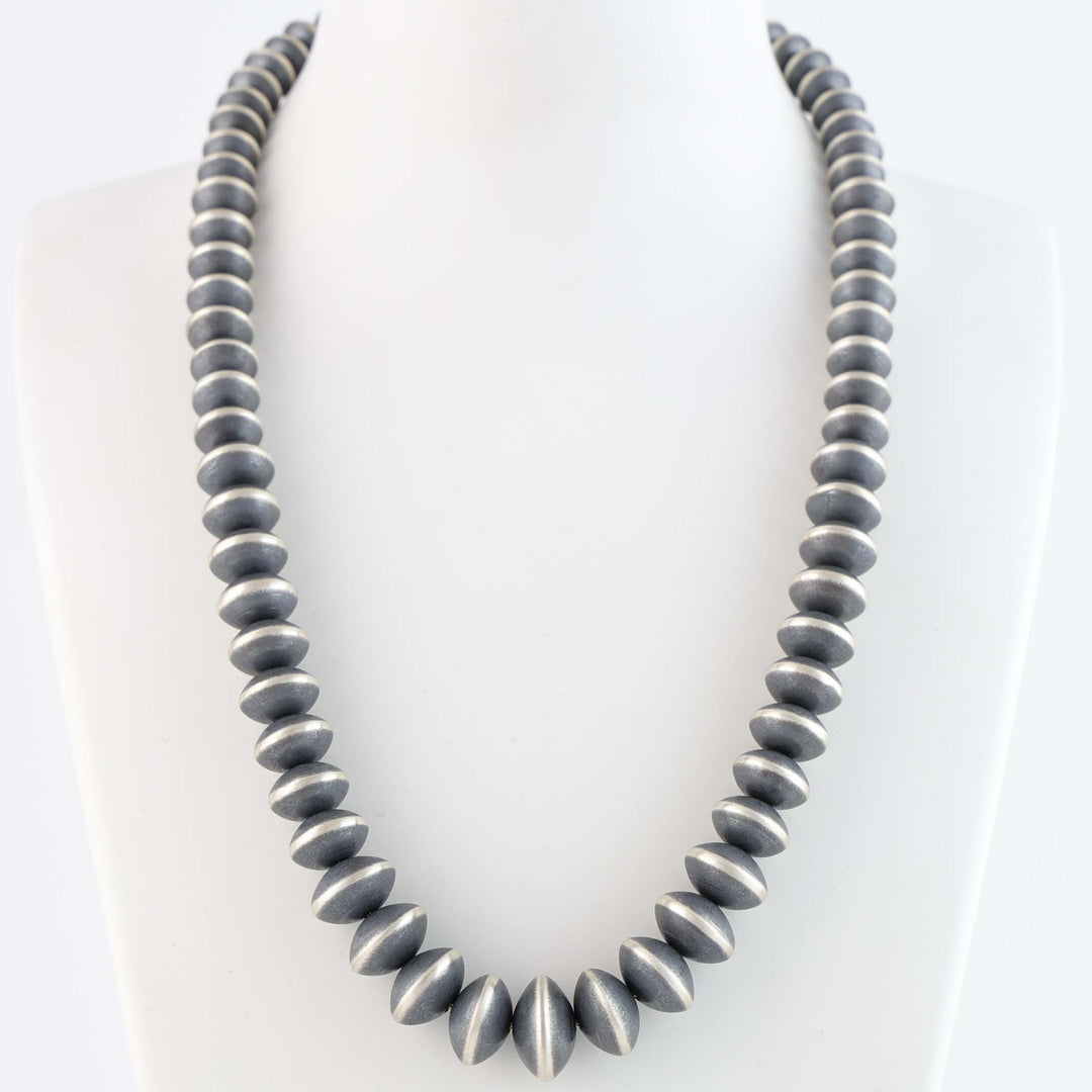 Oxidized Navajo Pearl Necklace