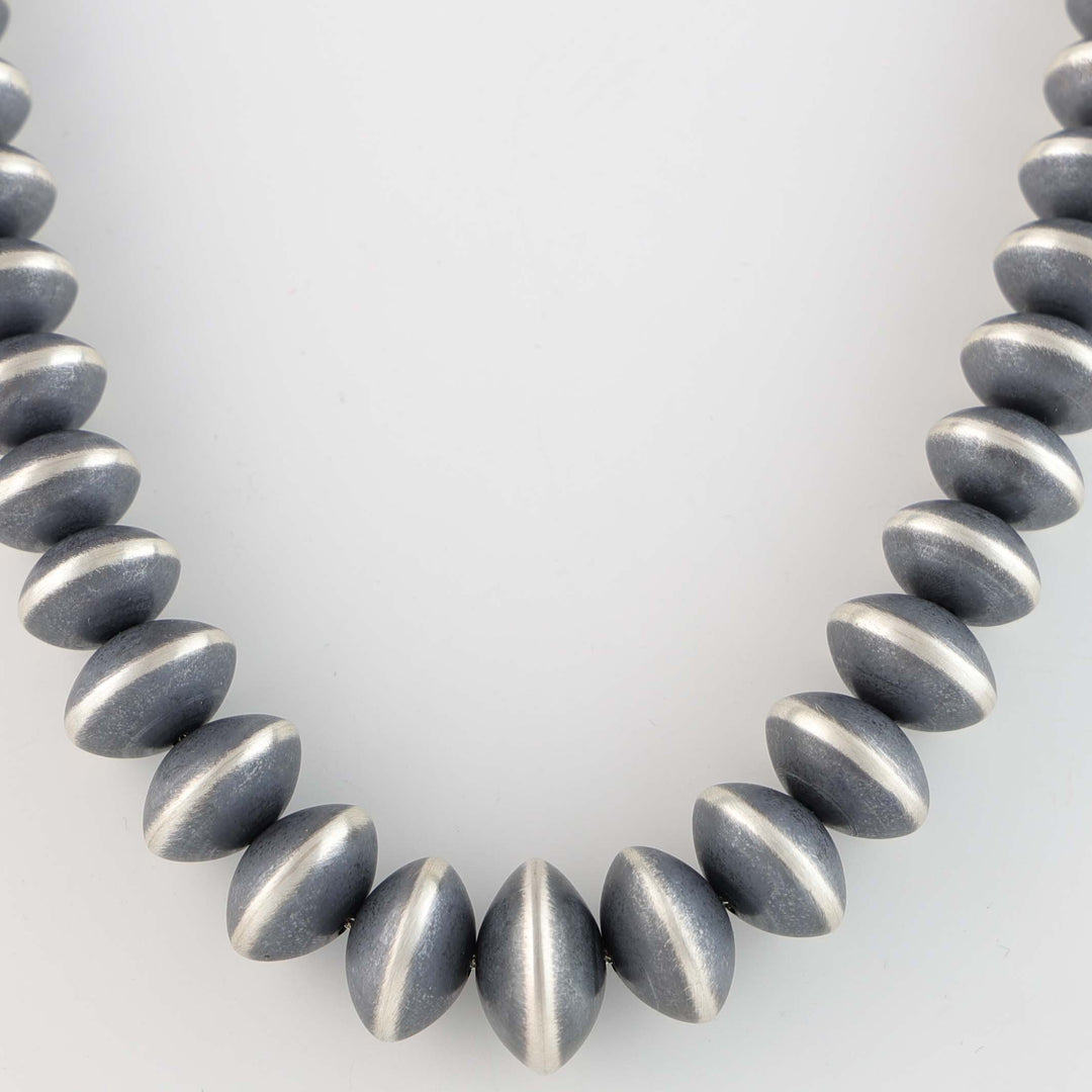 Oxidized Navajo Pearl Necklace