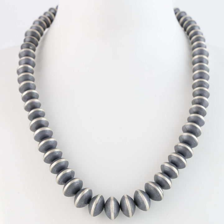 Oxidized Navajo Pearl Necklace