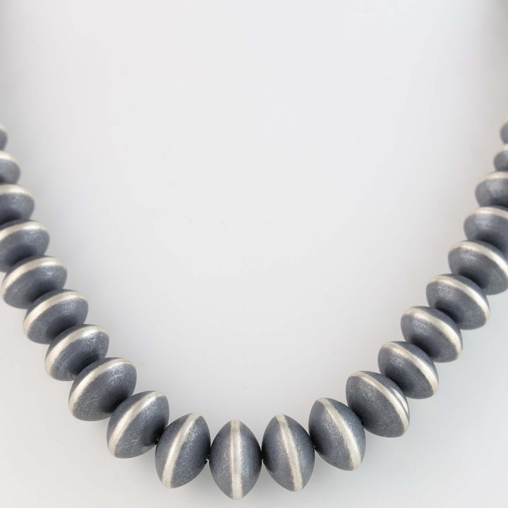 Oxidized Navajo Pearl Necklace