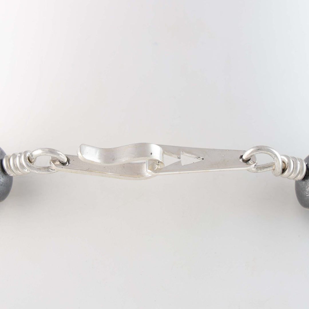 Oxidized Navajo Pearl Necklace