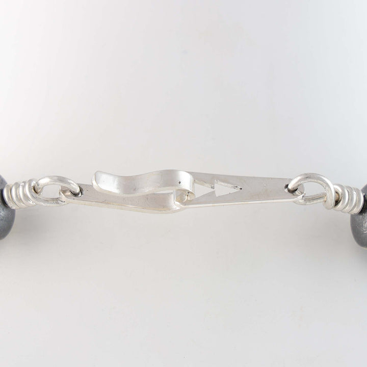 Oxidized Navajo Pearl Necklace