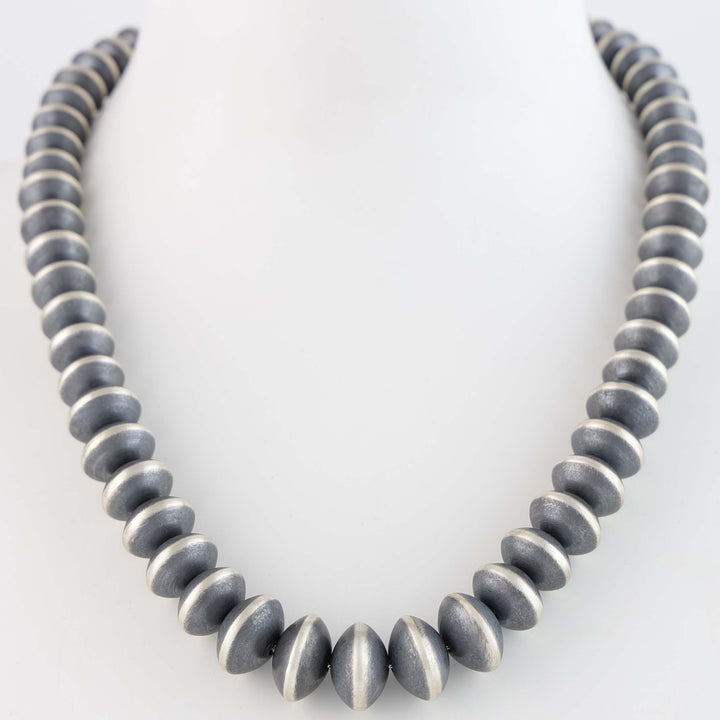 Oxidized Navajo Pearl Necklace