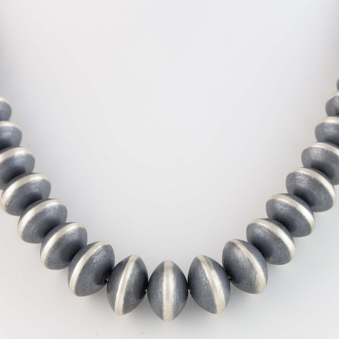 Oxidized Navajo Pearl Necklace
